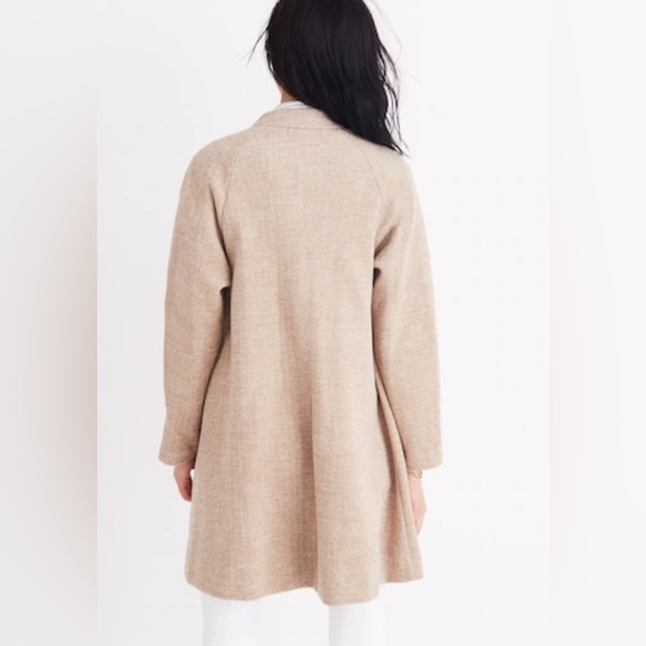 MADEWELL STANZA HERRINGBONE COAT CAMEL WOOL BLEND SIZE XS - Picture 9 of 13